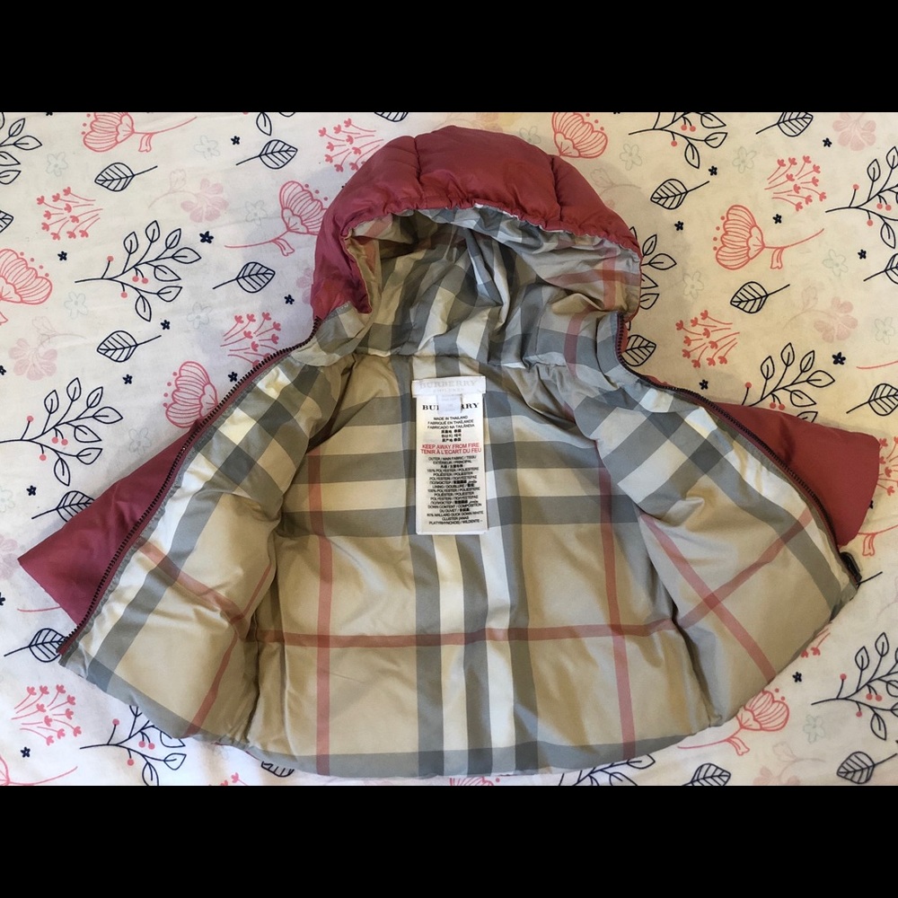 Authentic Baby Burberry puffer coat